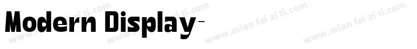 Modern Display字体转换